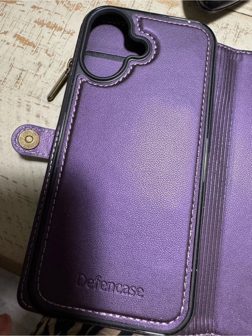 defencase purple wallet